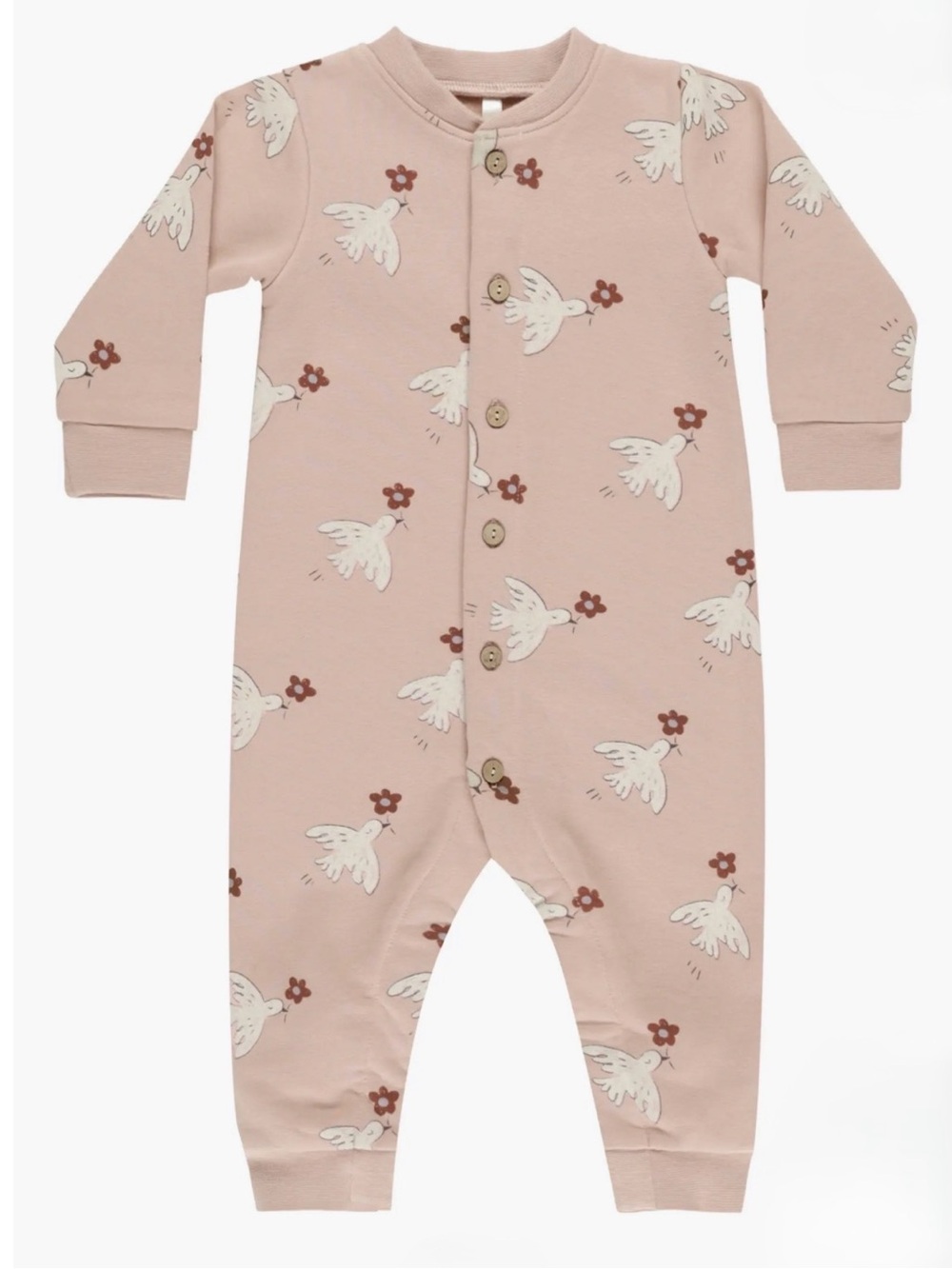 Rylee + Cru Doves Raglan Jumpsuit - Rose
